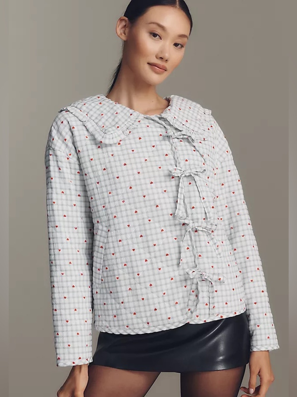 Anthropologie Maeve Hazel Heat Print quilted Jacket